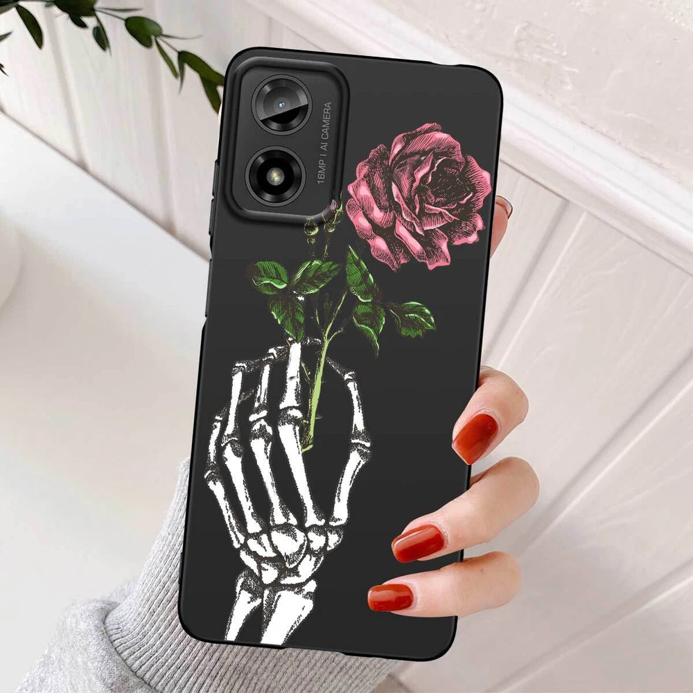 Skull Print Rubber Phone Case for Motorola Moto G Stylus G Power G Play  