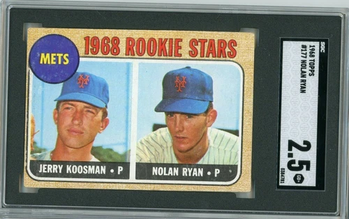 1968 Topps Nolan Ryan/Jerry Koosman (RC) #177 SGC 2.5