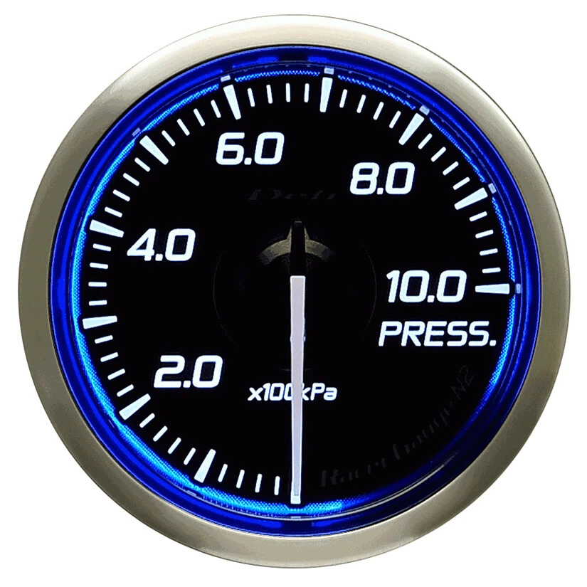 DEFI 60MM RACER TURBO 3 BAR GAUGE N2 BLUE - Image 3 of 4