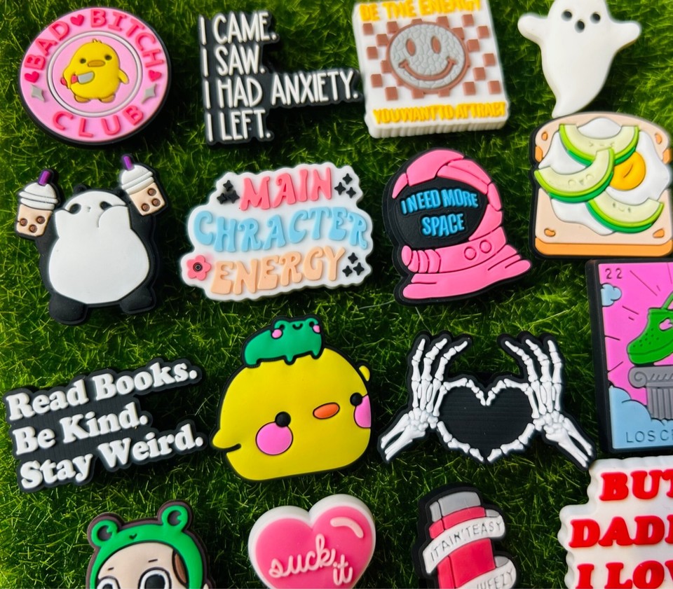 Lot of 16 PCS Meme Funny Popular Shoe Charms for Shoe Decoration Fits