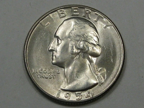 BU 1954-s Silver Washington Quarter.  #34