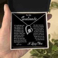 To My Soulmate Necklace, Soulmate Gift, Valentine Gift, Anniversary Necklace
