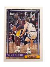Excellent: Vintage 1992-93 topps Sedale Threatt Los Angeles Lakers Trading Card