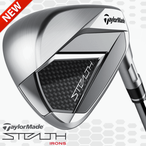 TAYLORMADE STEALTH IRONS 4-PW +STIFF KBS MAX STEEL IRONS & CROSSLINE 360 GRIPS