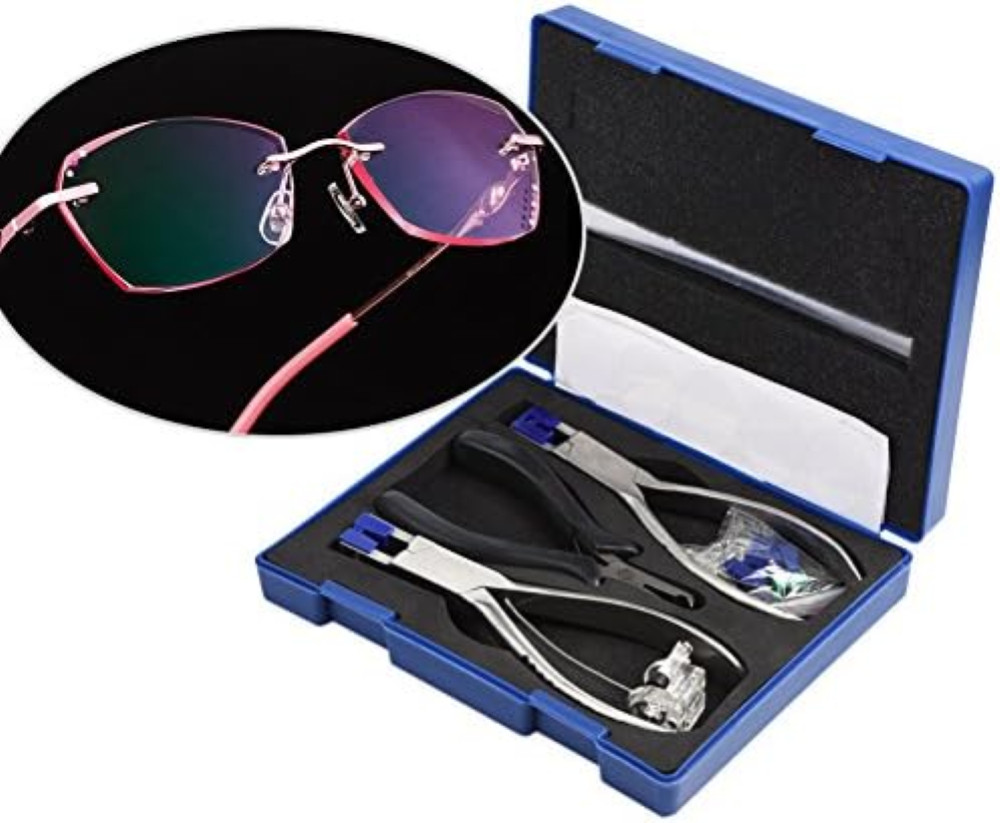 Kit Riparazione Occhiali Nikou - Set Pinze di Precisione Rimless 14pz