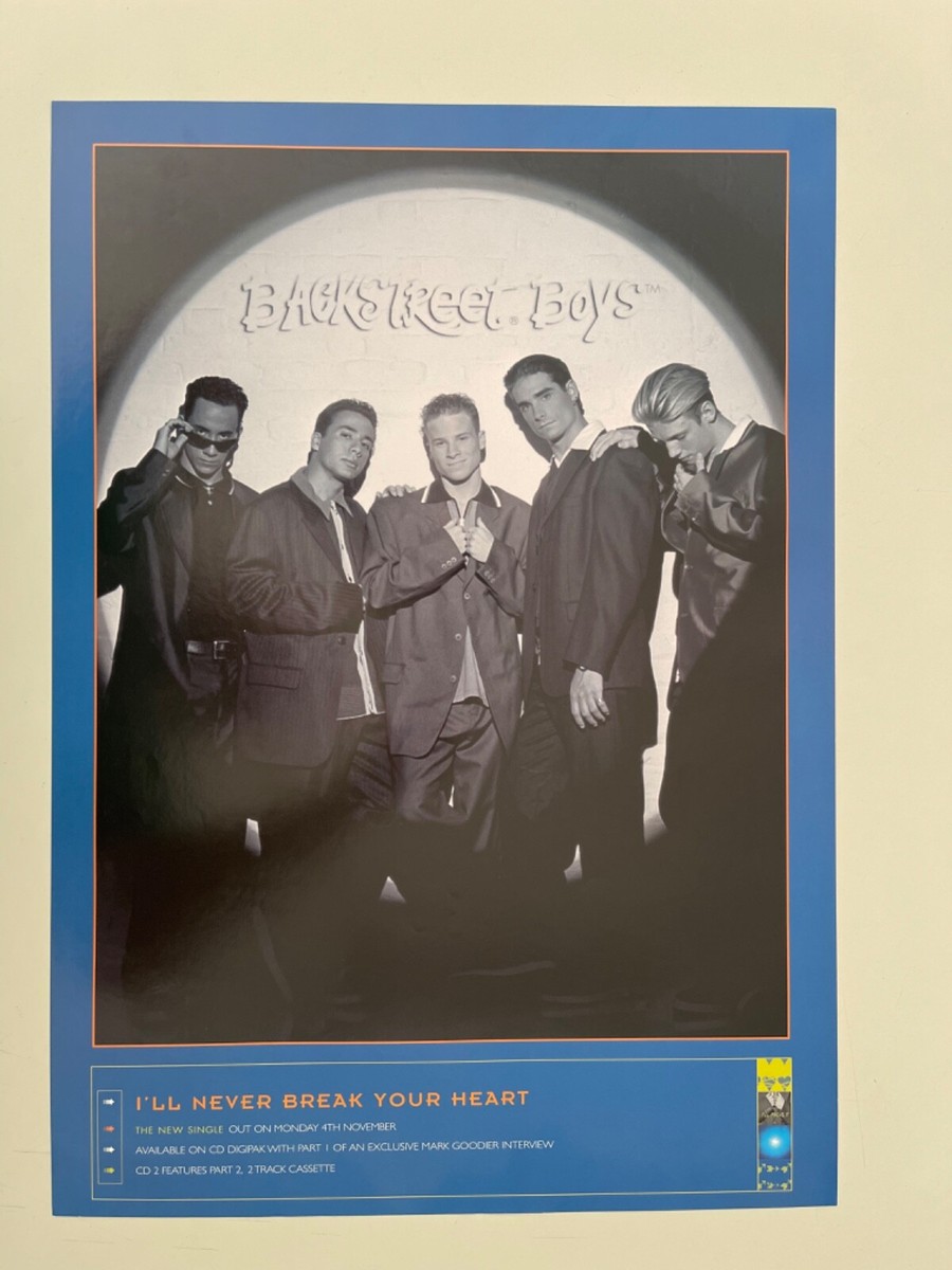 BACKSTREET BOYS, 'I'LL NEVER BREAK YOUR HEART' RARE 1996 PROMO