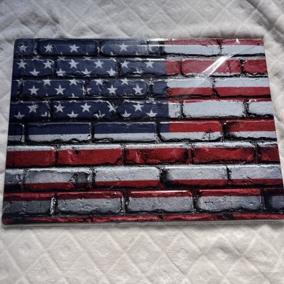Wall hanging USA American Flag patriotic metal poster plaque Brand New