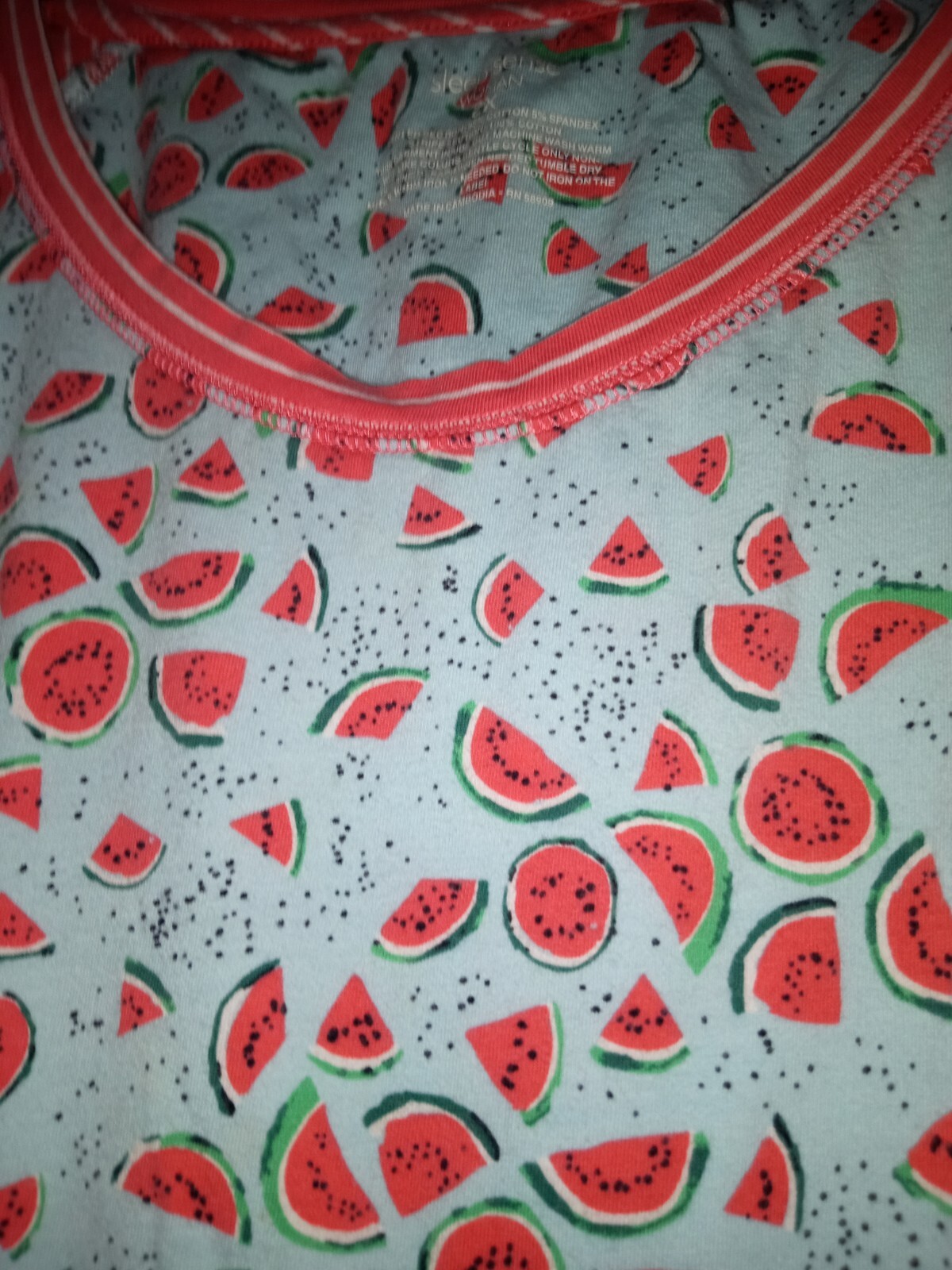Sleep Sense 2X watermelon themed ss nightgown 100 co… Gem