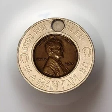 ENCASED PENNY 1937 CENT BANTAM 60 AUTOMOBILE AMERICAS ONLY ECONOMY CAR BUTLER PA