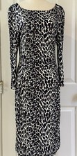 Tory Burch Ruched Waist Leopard Print Sheath Dress Size M