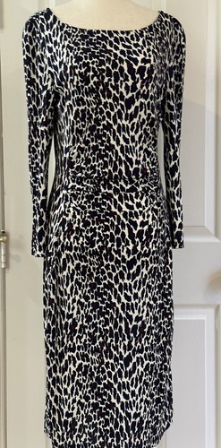 Tory Burch Ruched Waist Leopard Print Sheath Dress Size M - Picture 13 of 13