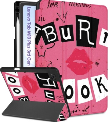 Lenovo Tab M10 Plus 3rd Gen Case Mean Girls Burn Book Pink NEW