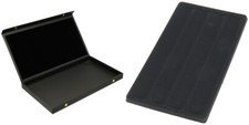 Black Display Case Box Necklace Bracelet Black w/ 24 Earring Display Tray Insert