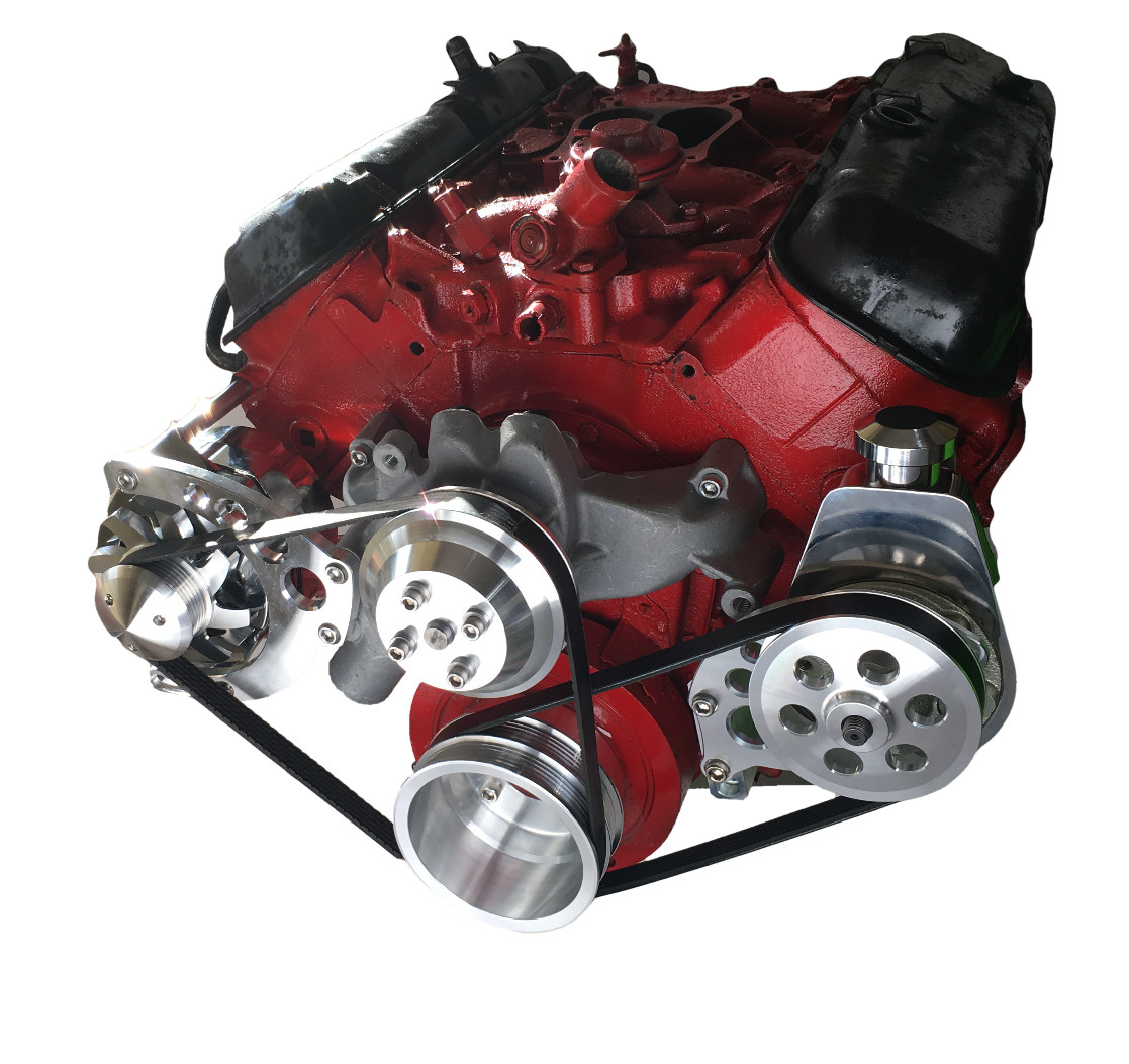 Big Block Chevy Serpentine Pulley Conversion Kit ALT PS BBC LWP 396 427 454 2