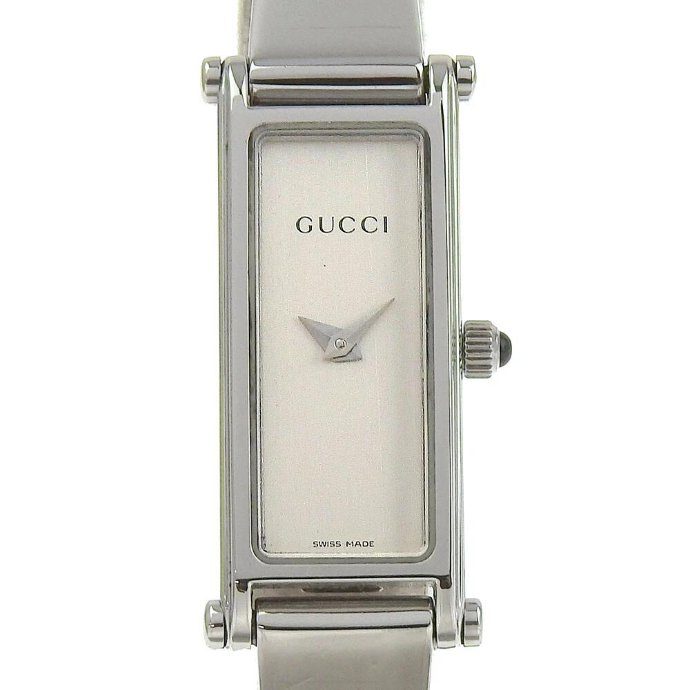 Montres GUCCI 1500L cadran argenté acier inoxydable quartz affichage analogique femmes