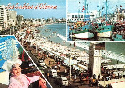 alte AK Les Sables d'Olonne 3 Ansichten ungelaufen Ansichtskarte me5372b
