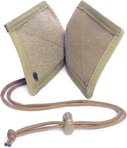 2x Braun Taktische Ausweisetui Haken & Schlaufe Patch Abzeichen Organizer - Halsband - Bild 10 von 19