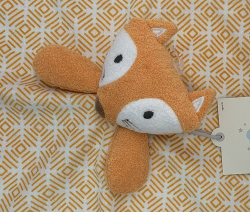 Cloud Island Orange Fox Baby Security And Blanket Lot Of 2 Lovey Satin White - Picture 6 of 9