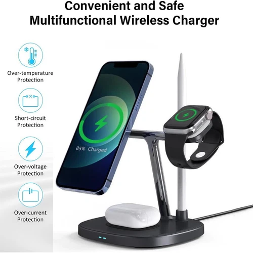 Choetech T583-F Apple 4-in-1 Magnetic Wireless Charger w/ MagSafe iPhone iWatch  - Picture 6 of 11