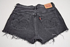 Levis 501 Cutoff Shorts Size 28 Black Frayed Daisy Dukes c.2020