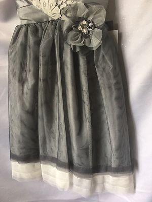 Robe De Soirée Fille Isobella & Chloe Grise à Paillettes - Taille 10 - Neuve Avec étiquettes