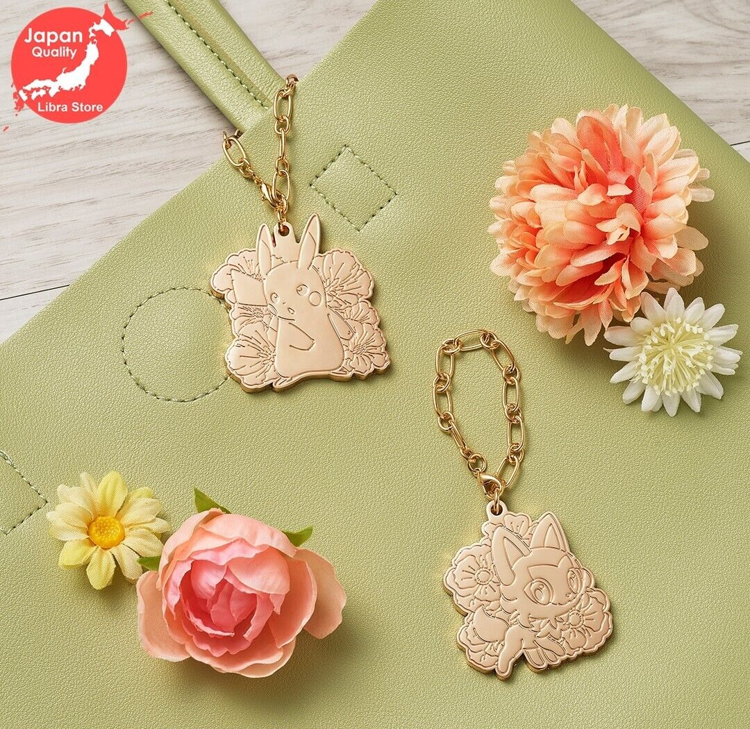RARE Pokemon Blooming Days Kuji 2024 Bag Charm Set of 2 from JAPAN 