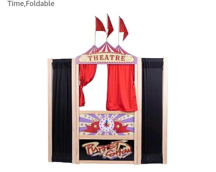 Puppet Theatre Justfru Large 44 Inch X 45 Inch 3-4 Performers OPEN BOX
