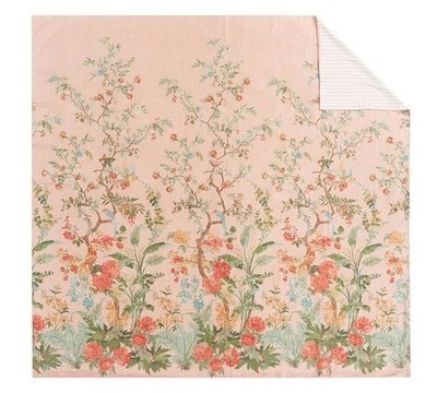 Pottery Barn 3 Piece Queen Mariella Tencel Lyocell Chinoiserie Pastel Floral
