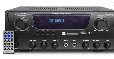 Technical Pro RXM7BT 1000w Home Receiver Bluetooth Amplifier Amp w/USB/SD/FM