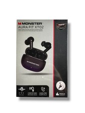 Monster Aura Fit XT02 True Wireless Earbuds Bluetooth TWS Black