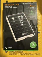 WD BLACK P10 For Xbox 4TB External USB Portable Game Drive