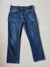 RM Williams Mens Blue Straight TJ789 Cotton/Wool Blend Jeans, 36 waist, 30 leg