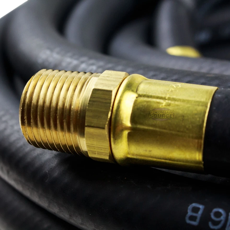 Goodyear 50' ft x 1/2" pulg. Manguera de aire de goma 250 PSI manguera de compresor de aire 12707 Foto 3 de 4