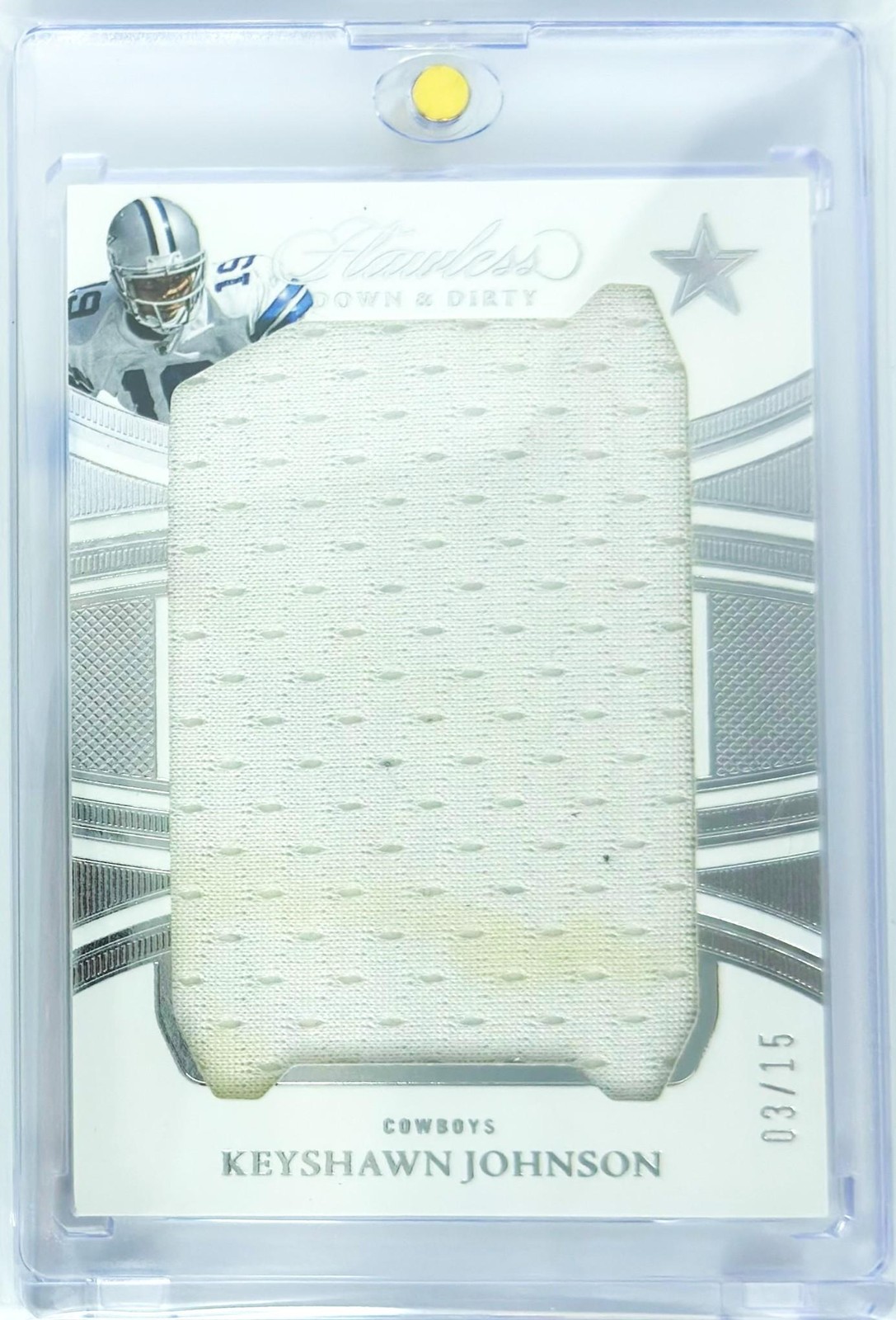 2025 Panini Flawless #7 Keyshawn Johnson 3/15 Down & Dirty GAME USED PATCH