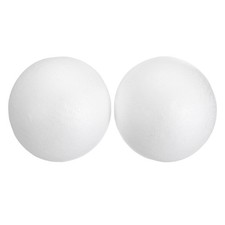 2 Pcs White Foam Balls 4.8 Inch Polystyrene Foam Ball for Crafts