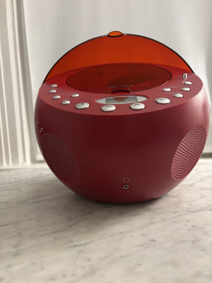 Red Boomball AM/FM 90's Y2K Memorex CD Player MSP BX1600 Japan | eBay