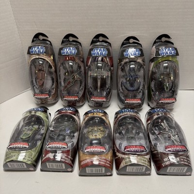 Lot of 10 Star Wars Titanium Series Die Cast Hasbro 2008 Republic cruiser Micro