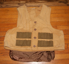 Vintage Duxbak Canvas USA Made Hunting Vest Game Pouch Ammo Holder Mens L/XL