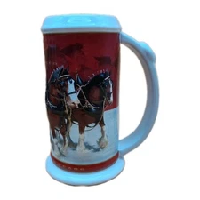 Budweiser 2004 25th Anniversary Clydesdale Collectible Holiday Stein