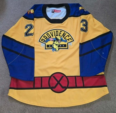 Mike Callahan Providence Bruins Marvel Weekend Game Worn Jersey Wolverine