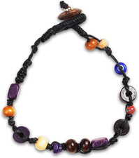 Braided Wood Bracelet for Women and Teen Girls   Boho Beaded Bracelet - Hand Wov