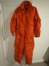 USAF 1960 Orange Flight Suit (winter) CWU-1/P Medium Long SZ Hood M L-C-25786A