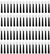 100Pcs Black White Small Eyeshadow Applicators Eye Shadow Sponge Applicator S...