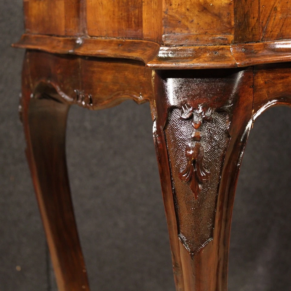 Mesa veneciana en madera secrétaire muebles escritorio cómoda estilo antiguo 900 Foto 4 de 4