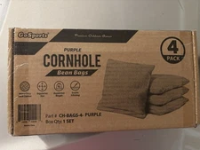 GoSports Cornhole Bean Bags Set of 4 - Regulation All Weather - Royal Blue