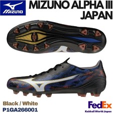 MIZUNO Soccer Cleats MIZUNO ALPHA 3 JAPAN Black/White P1GA266001 NEW