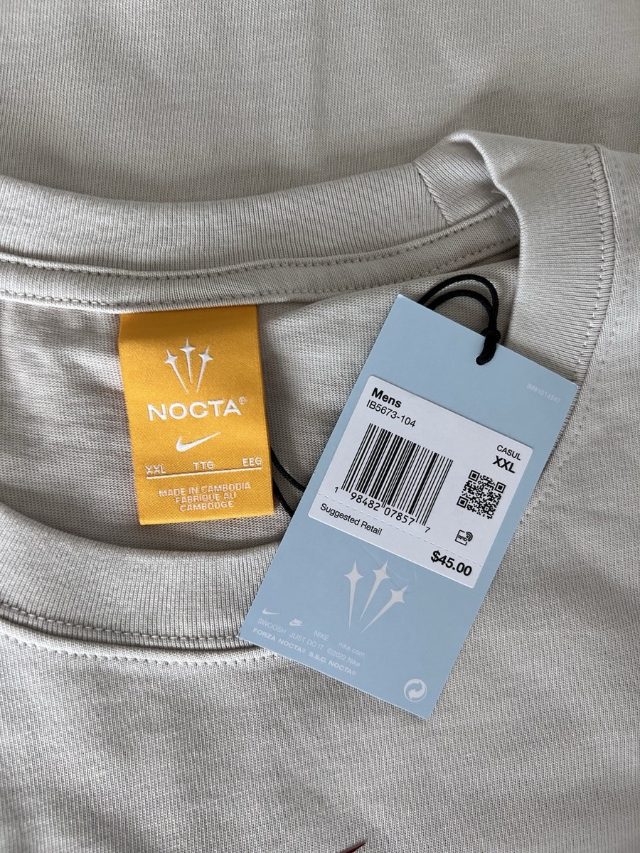 Nike NOCTA Cricket Association Tee - Size XXL - Light Orewood