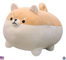 Shiba Inu Corgi Plush Toy 19.6" Soft Stuffed Animal Kawaii Pillow Gift for Kids