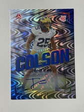 2024 Panini Luminance #150 Junior Colson Rookie Autographs Blue #/50 Chargers