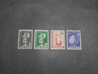 ISLANDE SERIE TIMBRES N°182 A 185 NEUFS . COTE 137.50 EUROS